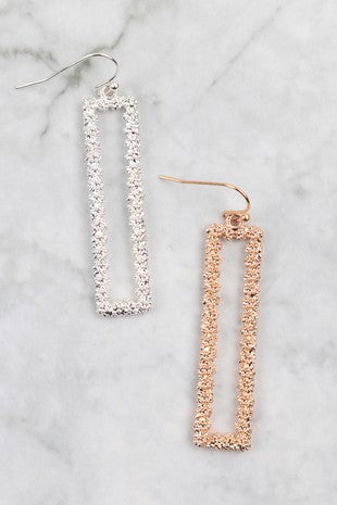 TEXTURED FISH HOOK EARRINGS