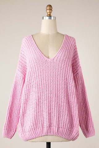 Bubble Pink Cable Knit