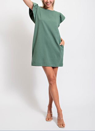 COTTON MINI SHIFT DRESS