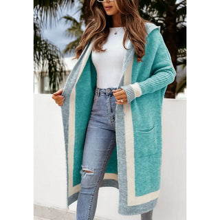 Casual Versatile Hooded Long Cardigan Sweater