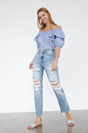 HIGH RISE MOM JEANS