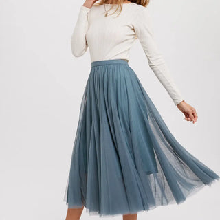 Tulle Midi Skirt